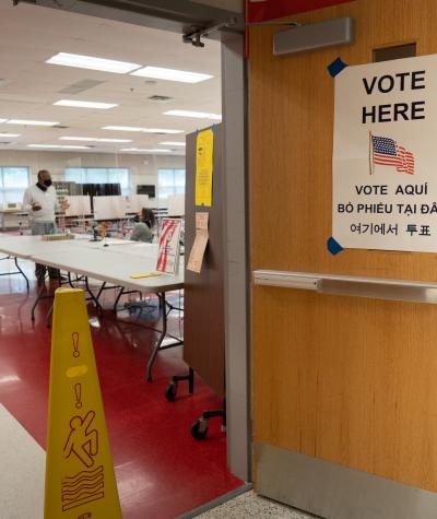 A polling place during the primary election in Virginia on June 21, 2022. Photo by Casey Atkins/Campaign Legal Center